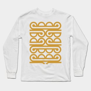 Golden yellow geometric pattern Long Sleeve T-Shirt